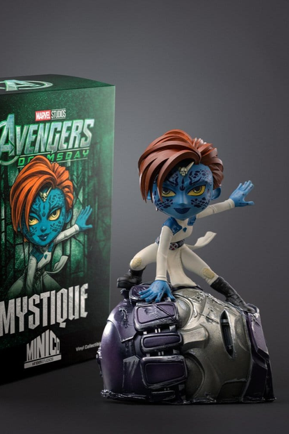 Figura MiniCo de Mística Raven Darkhölme de Avengers: Doomsday de Iron Studios de aproximadamente 16 cm.