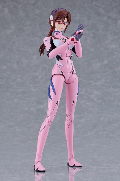 Kit de modelismo PLAMATEA de Mari Makinami Illustrious de Rebuild of Evangelion, fabricado por Good Smile Company, de 18 cm, con traje de piloto rosa y gafas.