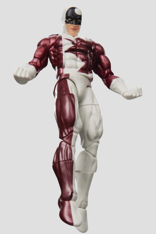 Figura articulada de Marvel's Vindicator de X-Men '97, colección Marvel Legends de Hasbro, de 15 cm, con traje rojo y blanco y accesorios intercambiables.