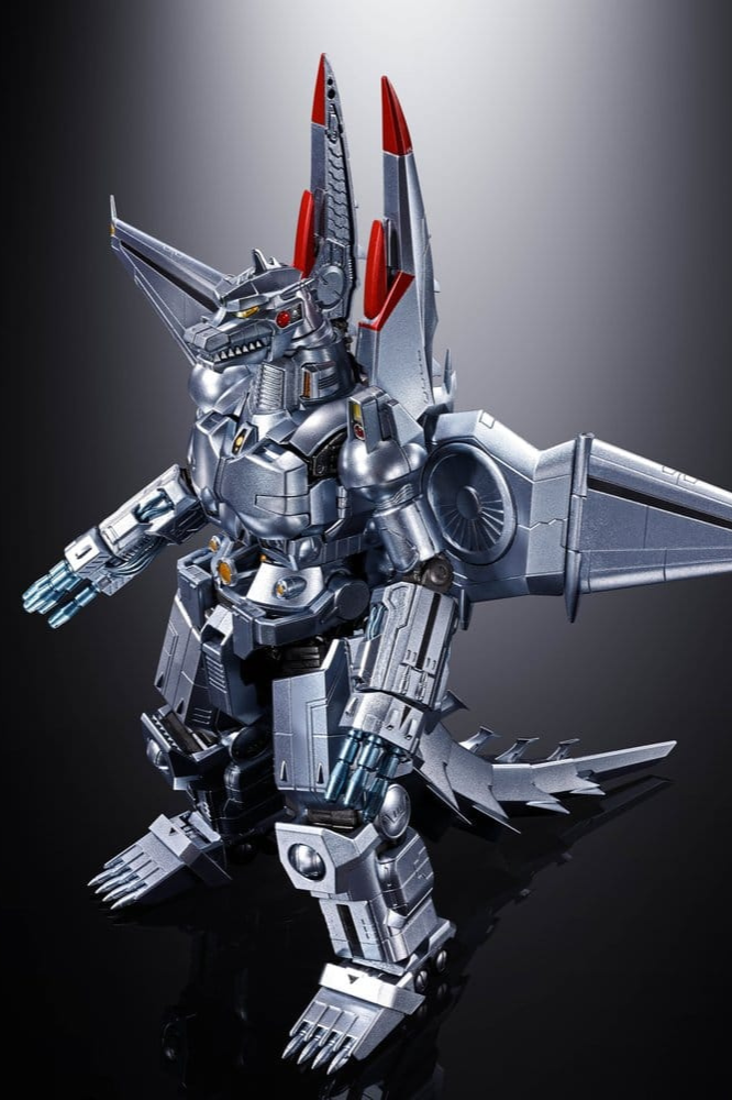 Figura Mechagodzilla Ohrai Noriyoshi Poster Ver de la línea Chogokin de Tamashii Nations de aproximadamente 17 cm.