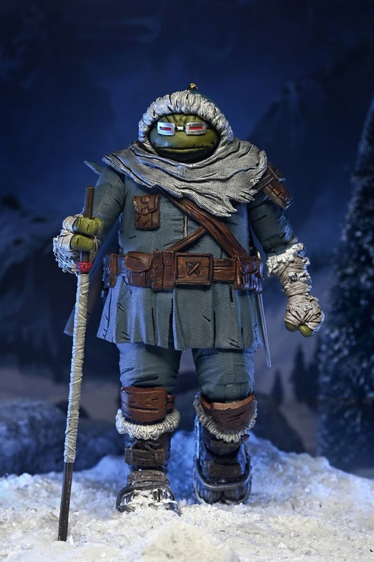 Figura articulada de Michelangelo de Teenage Mutant Ninja Turtles The Last Ronin The Lost Years de aproximadamente 18 cm fabricada por NECA.