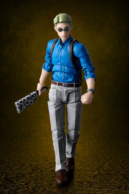 Figura articulada de Nanami Kento de Jujutsu Kaisen perteneciente a la colección S.H.Figuarts de Tamashii Nations, con manos, expresiones y accesorios intercambiables.