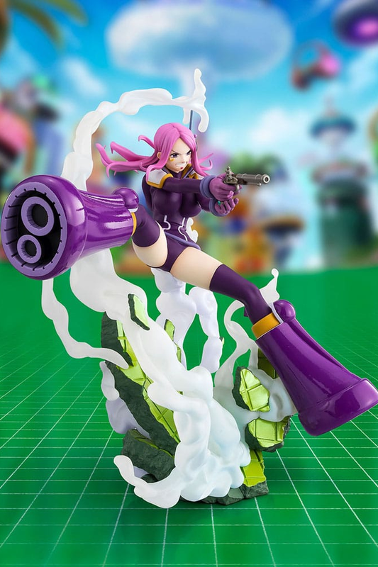 Estatua oficial Figuarts ZERO Extra Battle de Jewelry Bonney basada en One Piece, con espectaculares efectos de acción y acabado premium.