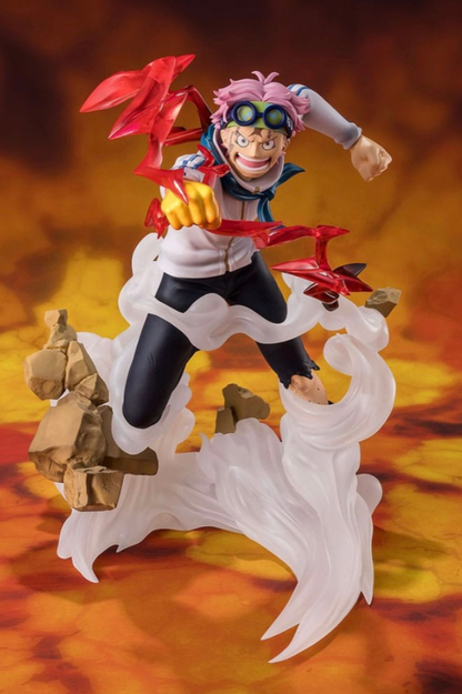 Estatua Figuarts ZERO Extra Battle de Koby ejecutando el ataque Honesty Impact en One Piece, figura oficial de Tamashii Nations de PVC con 19 cm de altura y espectaculares efectos de acción.