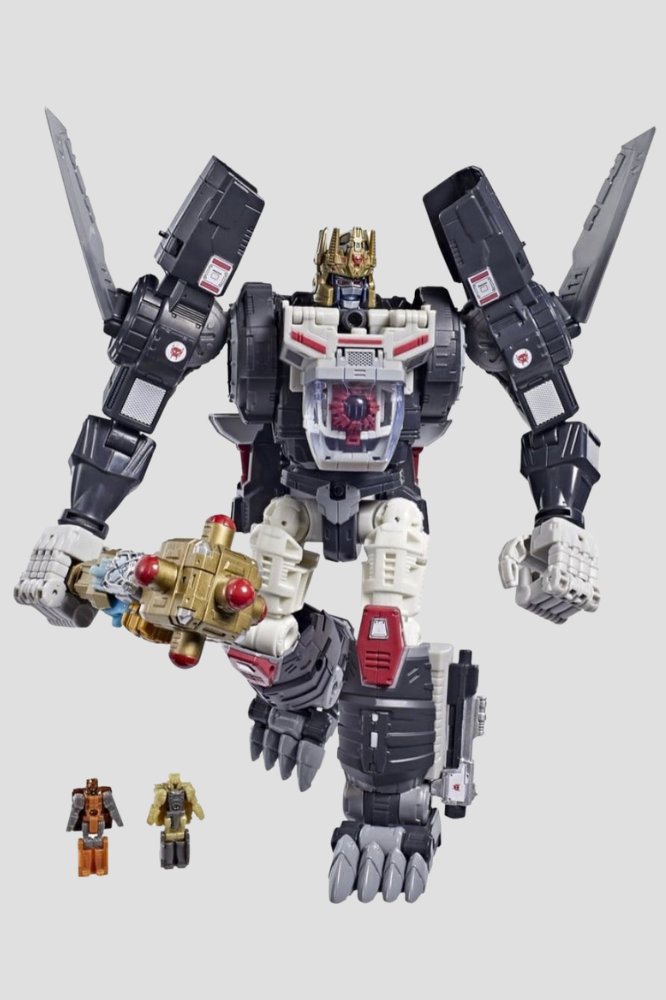 Figura Optimal Optimus de Transformers Generations Power of the Primes de Hasbro, Leader Class de aproximadamente 23 cm con múltiples modos de transformación.