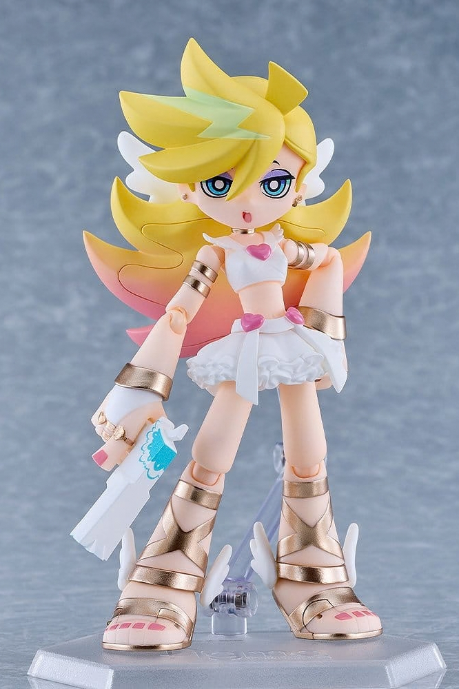 Figura articulada Panty Angel Ver. de New Panty & Stocking with Garterbelt figma de 12 cm de Good Smile Company con traje de ángel.