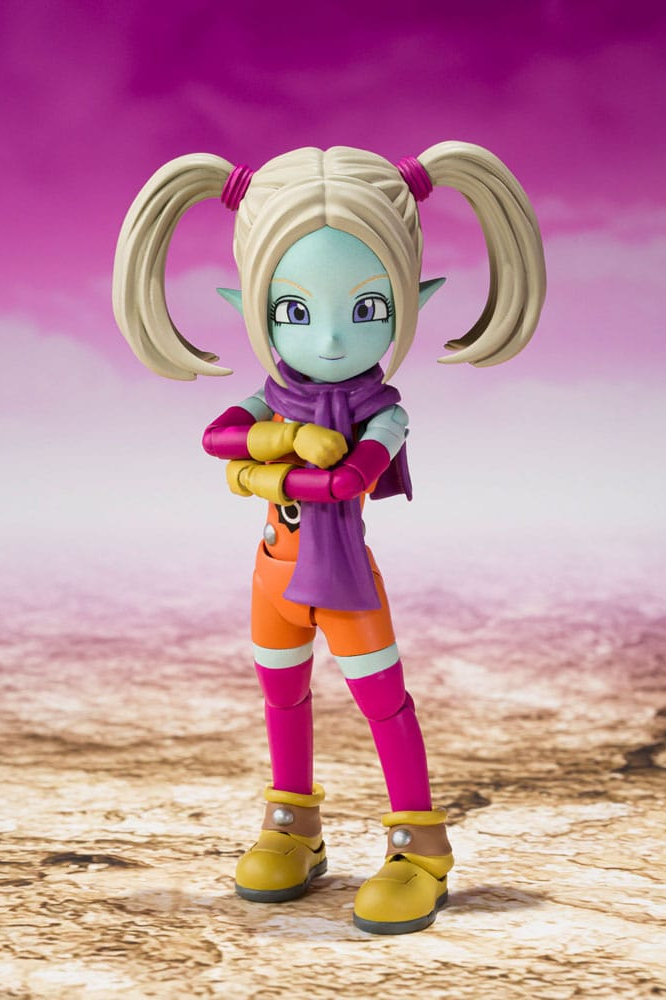 Figura oficial S.H.Figuarts de Panzy de Tamashii Nations basada en Dragon Ball DAIMA con un excelente nivel de detalle y articulación.