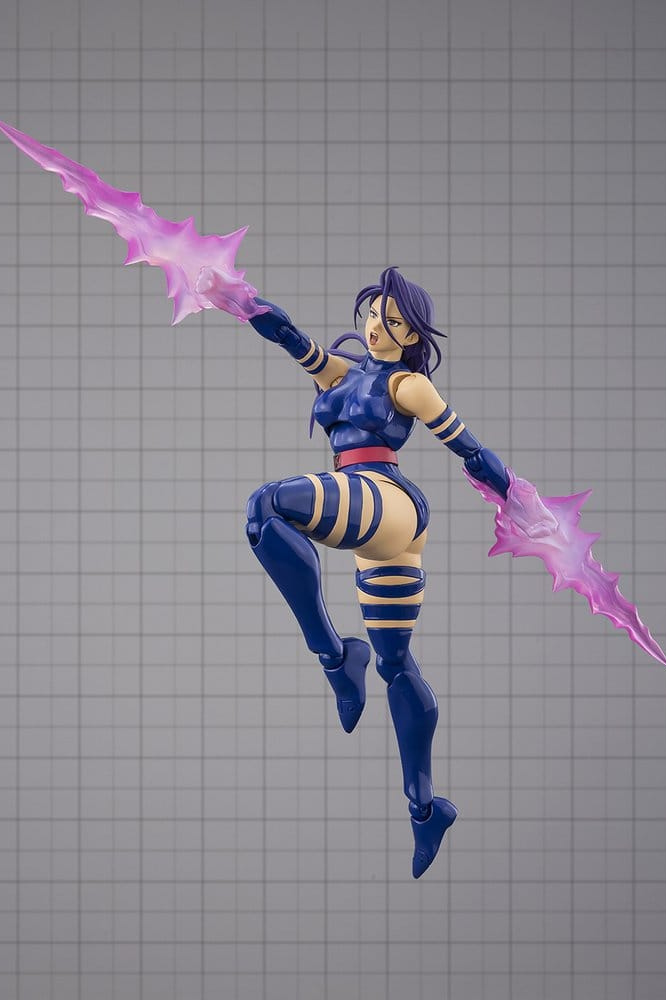 Figura Psylocke Gamerverse S.H.Figuarts de Tamashii Nations basada en Marvel vista frontal.