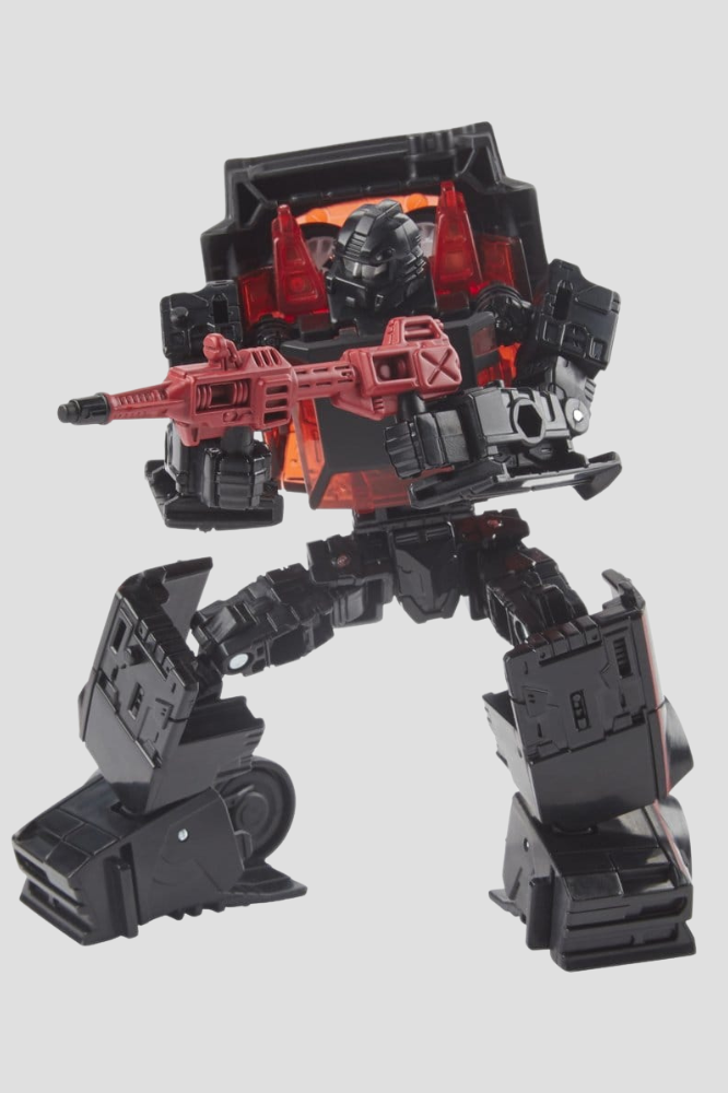 Figura Runabout Decepticon de Transformers Generations War for Cybertron Earthrise WFC-E41 de Hasbro, Deluxe Class de aproximadamente 14 cm transformable en coche deportivo.