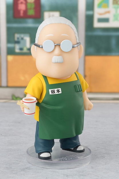 Figura Figuarts mini de Taro Sakamoto basada en Sakamoto Days, edición oficial de Tamashii Nations con 9 cm de altura y un diseño compacto lleno de detalles.