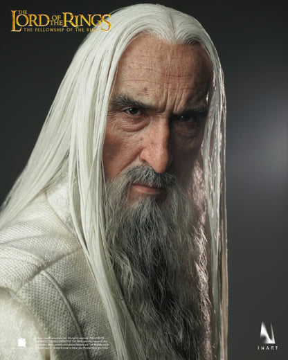 Figura coleccionable de Saruman a escala 1/6 de INART, inspirada en el personaje de El Señor de los Anillos La Comunidad del Anillo.