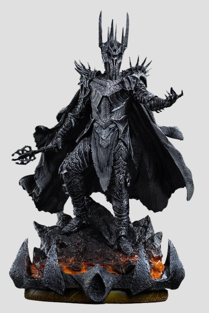 Estatua Sauron Unleashed de El Señor de los Anillos Art Scale 1/10 de Iron Studios, fabricada en resina y con aproximadamente 36 cm de altura.