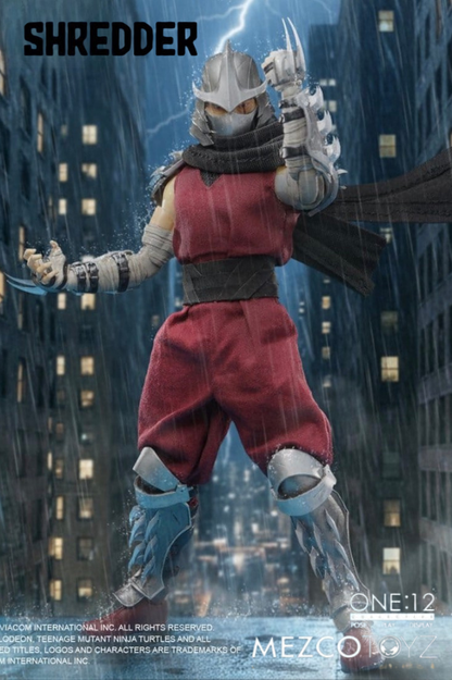 Figura Shredder de Tortugas Ninja One:12 Collective a escala 1/12 de Mezco Toyz, 17 cm de altura.