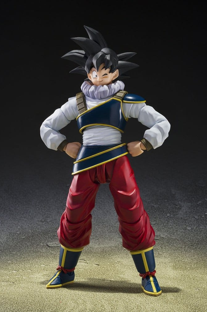Figura articulada de Son Goku Return to Earth de Dragon Ball Z, colección S.H.Figuarts de Tamashii Nations, 15 cm, con distintas piezas intercambiables mostradas en la imagen.
