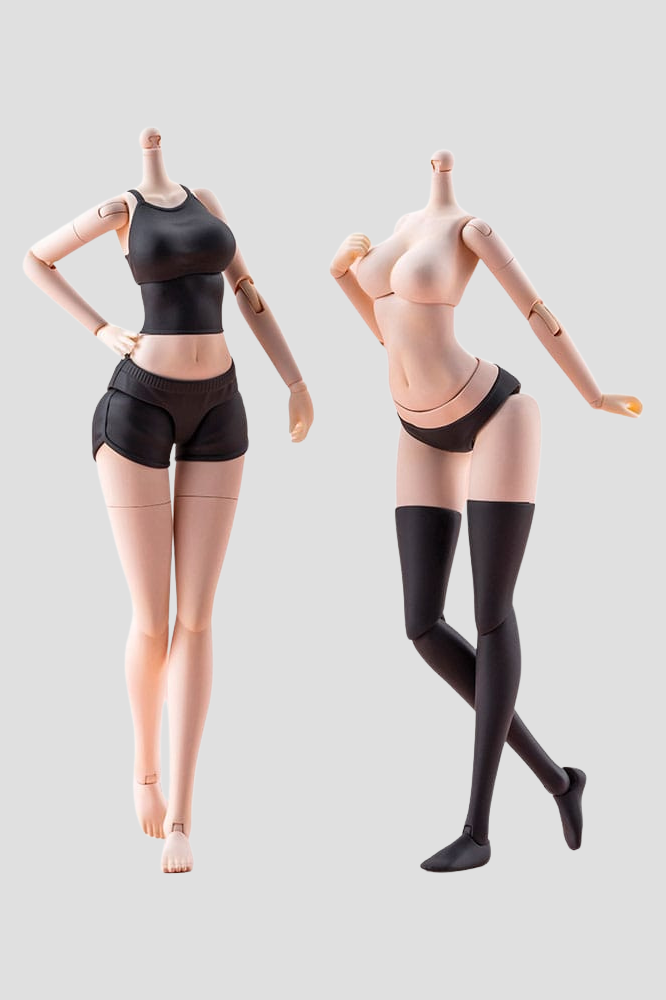 Sousai Shojo Teien Dress Up Body Color C Ver. L de Kotobukiya, cuerpo femenino articulado con piezas intercambiables para personalización de figuras de la colección.