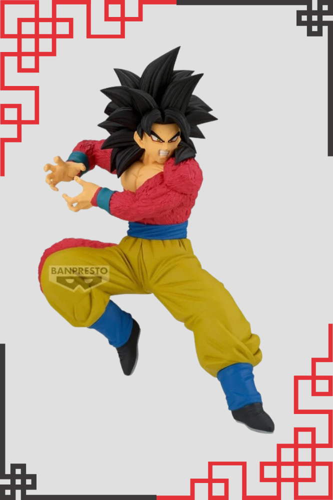 Figura de Super Saiyan 4 Son Goku de Dragon Ball GT perteneciente a la colección Match Makers de Banpresto, de aproximadamente 16 cm.