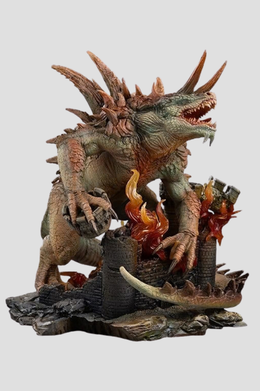 Estatua Tarrasque de Dungeons & Dragons de la línea Icons de Iron Studios, fabricada en resina y con unas dimensiones aproximadas de 24 x 24 x 24 cm.