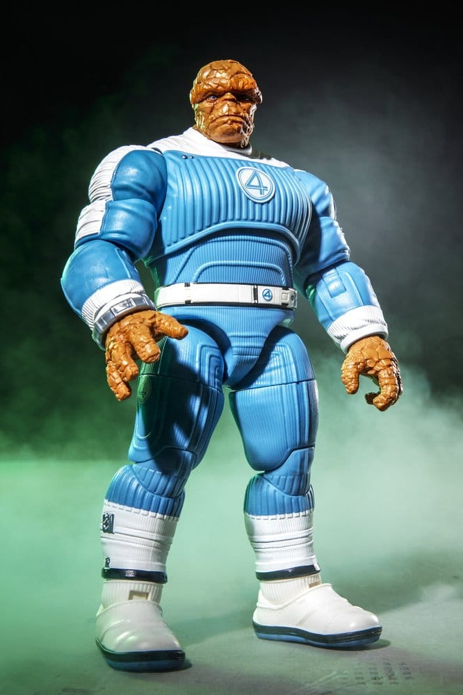 Figura articulada The Thing (La Cosa) de Avengers Doomsday, Marvel Legends de Hasbro de 15 cm, con traje azul de los Cuatro Fantásticos, manos y cabeza intercambiables.