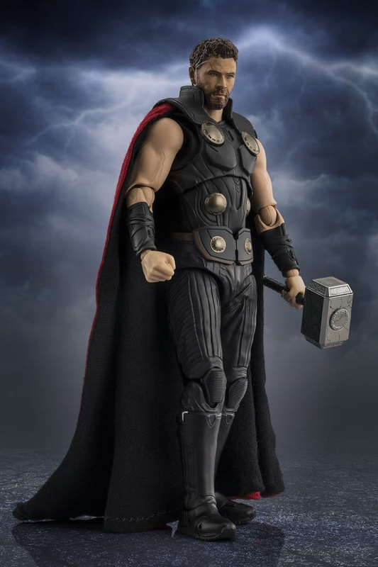 Figura oficial S.H.Figuarts de Thor basada en Avengers: Doomsday con Mjolnir y un extraordinario nivel de detalle.
