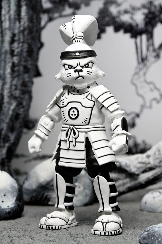 Figura de Miyamoto Usagi Black & White de NECA inspirada en los cómics de Usagi Yojimbo.