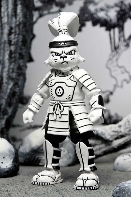 Figura de Miyamoto Usagi Black & White de NECA inspirada en los cómics de Usagi Yojimbo.