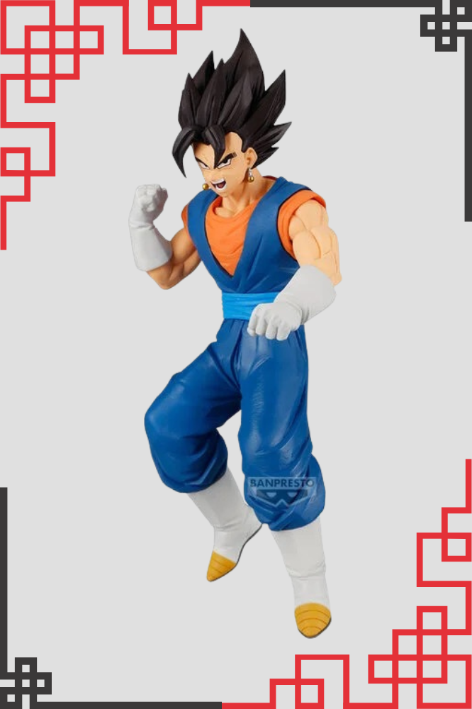 Figura de Vegetto de Dragon Ball Z perteneciente a la colección Solid Edge Works de Banpresto, de aproximadamente 20 cm de altura.