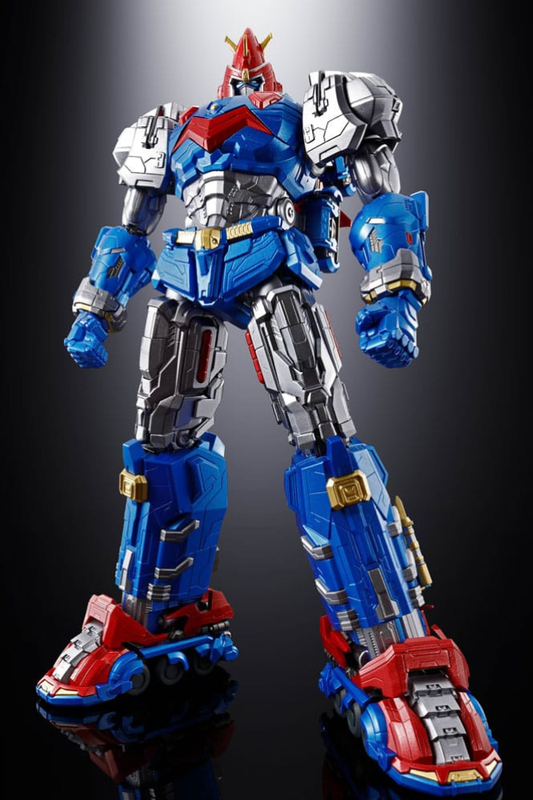 Figura oficial Soul Of Chogokin GX-118 Voltes V Legacy de Tamashii Nations con estructura metálica, gran articulación y acabados premium.