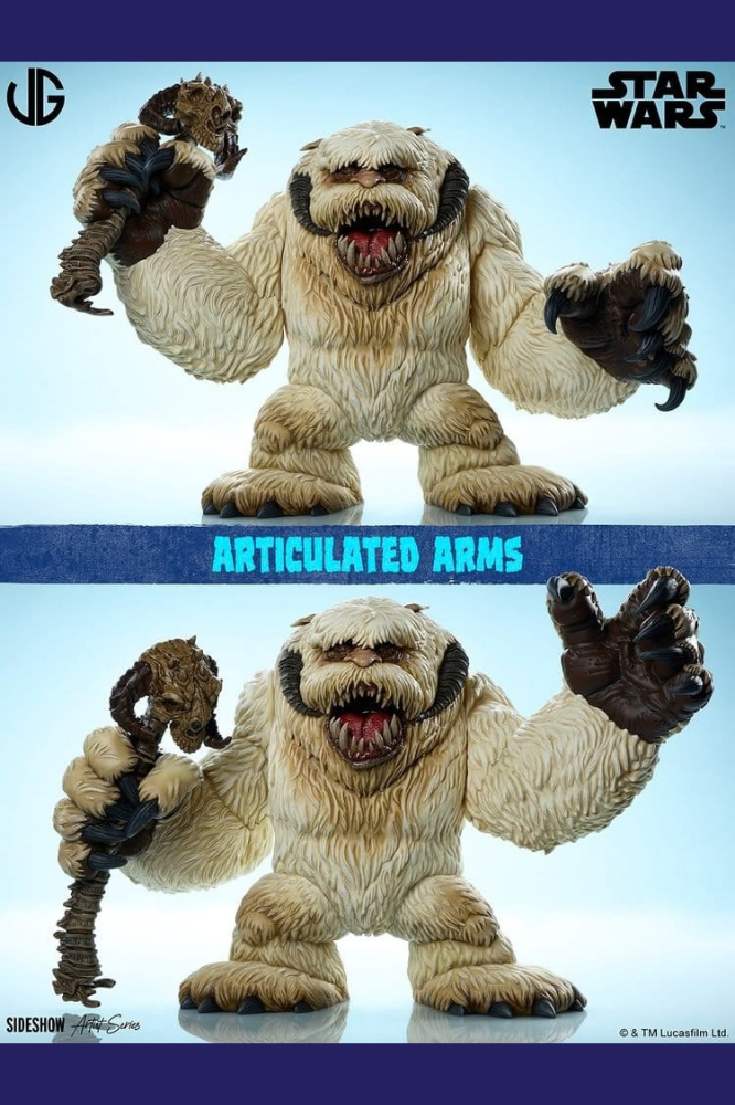 Figura Wampa Star Wars Designer Vinyl de Sideshow Collectibles diseñada por James Groman, de 30 cm de altura y fabricada en vinilo.
