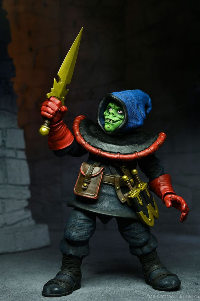 Figura Ultimate de Zarak de Dungeons & Dragons fabricada por NECA, articulada y acompañada de armas, accesorios y piezas intercambiables.