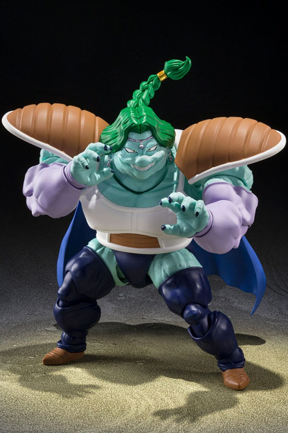 Figura S.H.Figuarts de Zarbon True Power de Dragon Ball, fabricada por Tamashii Nations con múltiples articulaciones, accesorios y una altura aproximada de 16 cm.