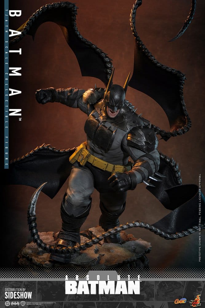 Figura Batman Absolute Hot Toys DC Comics presentación en caja