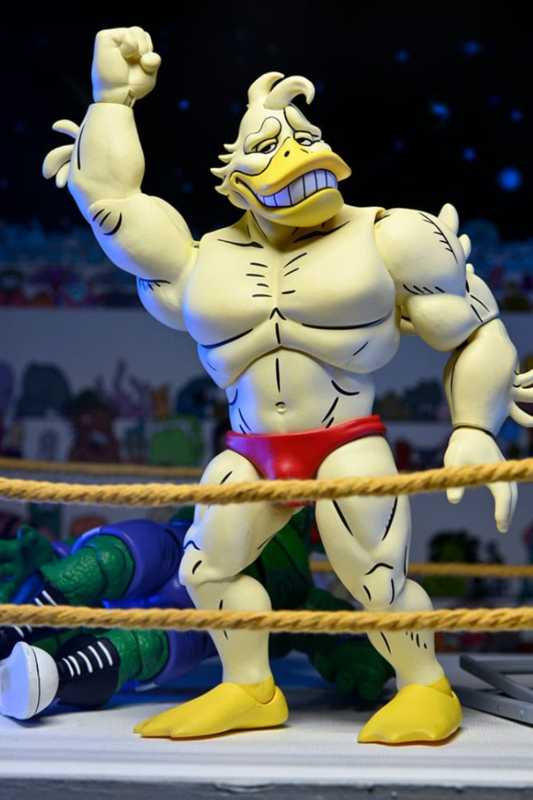 Figura Ace Duck NECA Stump Wrestling 18 cm basada en Teenage Mutant Ninja Turtles Archie Comics.
