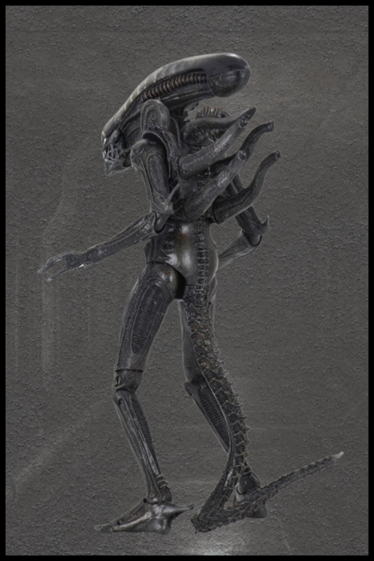 Vista frontal del Xenomorfo – figura articulada Alien NECA