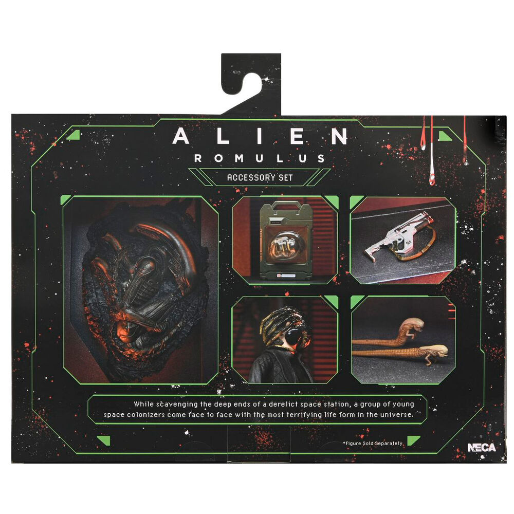 Vista completa del set Alien Romulus 10 piezas – edición coleccionista NECA.
