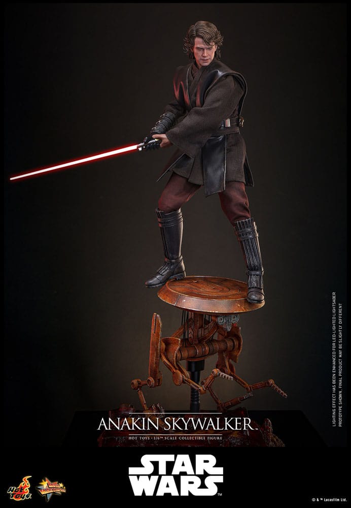 Presentación de la figura ANAKIN SKYWALKER Hot Toys Movie Masterpiece en caja ilustrada original de Star Wars Episodio III