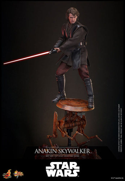 Presentación de la figura ANAKIN SKYWALKER Hot Toys Movie Masterpiece en caja ilustrada original de Star Wars Episodio III