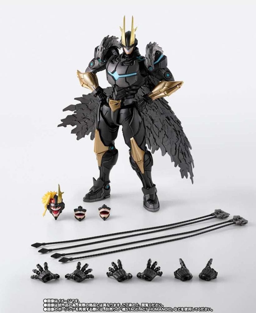 Armored All Might articulado con accesorios y manos intercambiables.