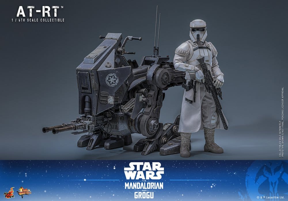 Vehículo AT-RT con piloto imperial Hot Toys Star Wars colección premium con iluminación LED