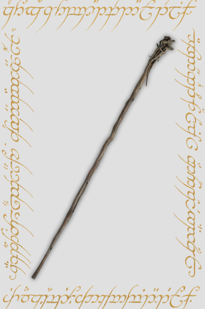 Réplica 1/1 del bastón de Gandalf el Gris de El Hobbit, 175 cm, United Cutlery con soporte de pared.