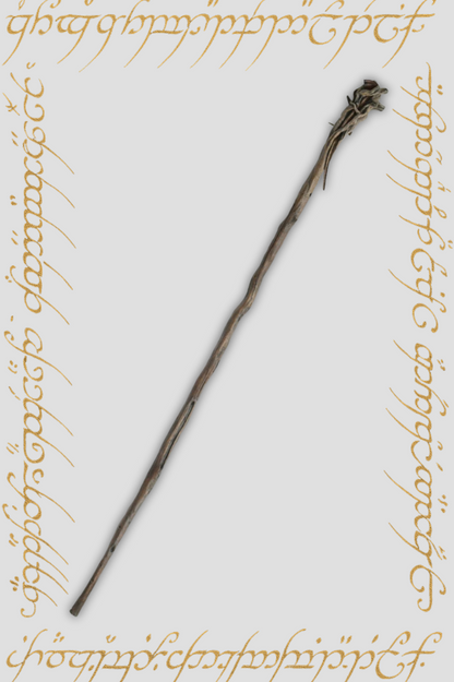 Réplica 1/1 del bastón de Gandalf el Gris de El Hobbit, 175 cm, United Cutlery con soporte de pared.