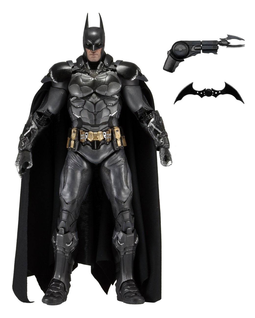 Batman NECA con batarang, pistola garfio y manos intercambiables