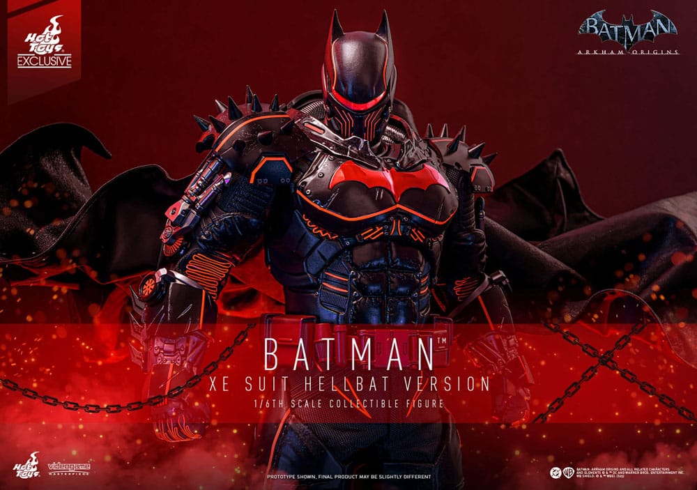 Detalle de la armadura Batman Hellbat Version figura Hot Toys 1/6
