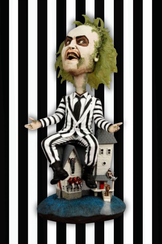 Figura Beetlejuice Head Knocker 20 cm NECA Bitelchús colección