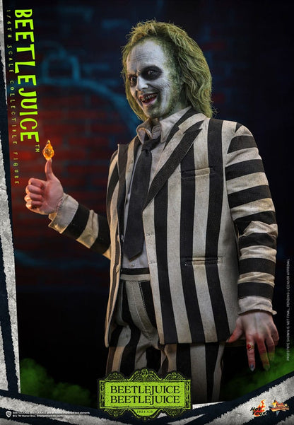 Base expositora temática y accesorios de la figura Beetlejuice Hot Toys