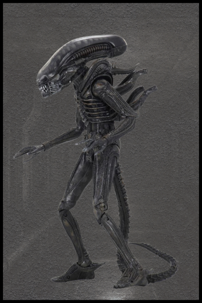 Figura Big Chap con accesorios – huevo, facehugger y base decorativa