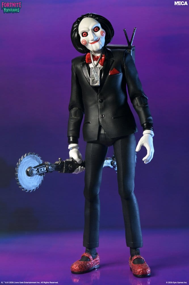 Figura Billy the Puppet inspirada en SAW y Fortnite Fortnitemares