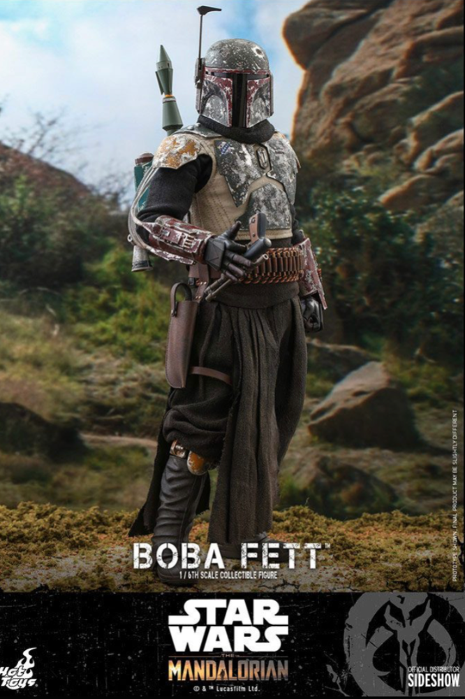 Figura Boba Fett Hot Toys Star Wars The Mandalorian escala 1/6 vista frontal