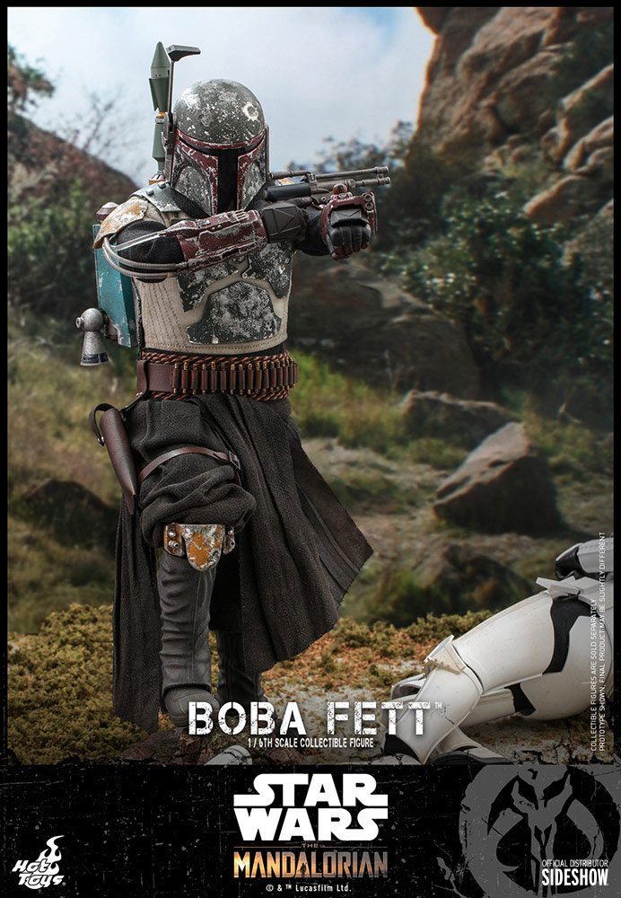 Figura Boba Fett Hot Toys con armadura Star Wars The Mandalorian escala 1/6