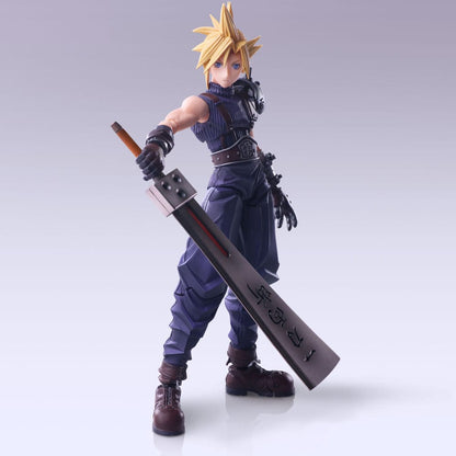 Figura coleccionable Cloud Strife Final Fantasy VII con accesorios y base
