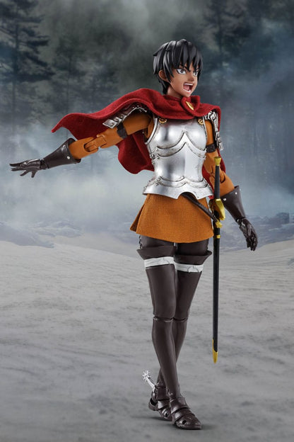 Detalles de escultura y expresión de la figura Casca de Berserk